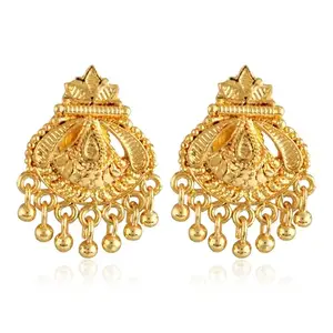 VFJ VIGHNAHARTA FASHION JEWELLERY Vighnaharta Stud Alloy Gold Plated Earrings for Women & Girls [VFJ2777ERG]