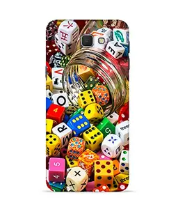 Coolet Multi Color Ludo Dice | Printed Hard Back Case and Cover for Samsung Galaxy J7 Prime / On7 2016 / On Nxt / On7 Stylish Cover for Your Smartphone