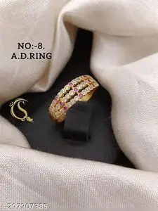 Beautiful ring for girls and women in 1gram gold plating| design - 862 stylish and beautiful design Rings