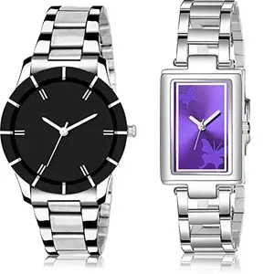 NEUTRON Designer Analog Black and Purple Color Dial Women Watch - GCPL1-GM214 (Pack of 2)