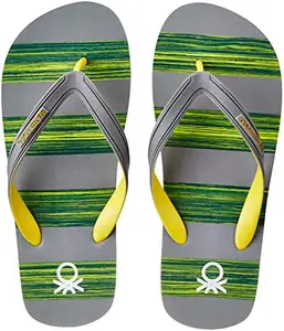 United Colors of Benetton Men's Grey Flip-Flops and House Slippers - 9 UK/India (43 EU) (17P8CFFPM220I)