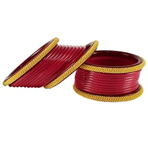 MAYA FASHION Gajari Plain Acrylic Bangle Elegant Extra Large Size Bangle | Perfect Fit for Plus Size banglesTrendy and Comfortable Fit for woman and girls | (Sku-ban1844)