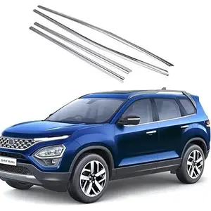 AUTOSMARTLOOK Car Lower Chrome Window Garnish for Tata Safari (2021 - Present) (Set of 6Pcs)