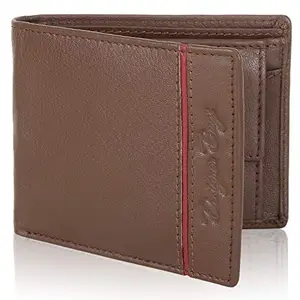 Designer Bugs Men's Genuine Leather Wallet Brown