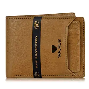 Walrus Duke-VI Beige Nature Friendly Vegan Leather Men Wallet with RFID Protection