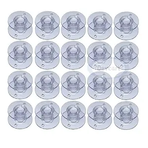 HPGM Plastic Clear Bobbins for Any Domestic Automatic Sewing Machines comaptible with Usha Janome Singer and Brother Domestic Machine Set of (15)