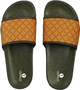 Women's Olive M Yellow Flexible Comfortable Slippers Sliders 7 UK