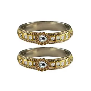 Vidhya Kangan Bangle Set for Women (Gold) (ban4727-2.14)