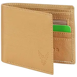 Goldalpha Men's Casual, Ethnic, Evening/Party, Formal, Travel, Trendy Beige Artificial Leather Wallet/Purse