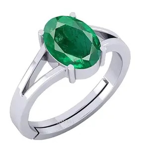 BARMUNDA gems 9.25 Ratti Natural Certified Emerald Panna Panchdhatu Rashi Ratan Gold Plating Ring for Astrological Purpose Men & Women by Lab Certified