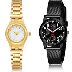 NEUTRON Formal Analog White and Black Color Dial Women Watch - GCPL33-(51-L-10) (Pack of 2)