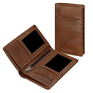 ABYS Genuine Leather Unisex Business Card Case || Card Holder || Travel Wallet (Tan_8501)