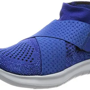 NIKE Women W Free Rn Motion Fk 2017 Bin Blk-OBS-Blu Running Shoes-4 Kids UK (880846-401)