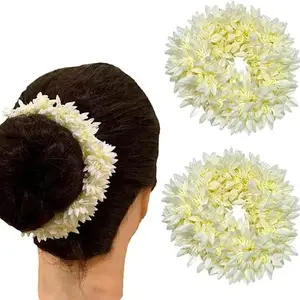 Gajra for hair bun for bridal || Gajra for hair bridal || Artificial gajra for hair bun || Artificial gajra for women hair bun (pack of 2)