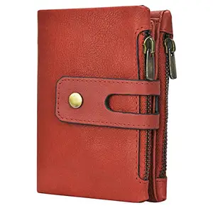 HORNBULL Philip Red Mens Leather Wallet | Leather Wallet for Mens with RFID Blocking | Mens Wallet