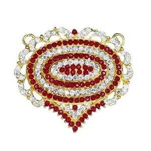 Gold Plated Brass Semi-precious Stones Big Pendant for Goddesses (Pendant-06)