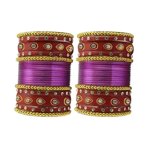 Vidhya Kangan Multi Brass Stone Stud Bangle (ban28683-2.4)