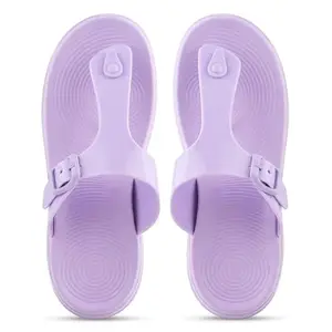 SLIPOVER Flip Flop (W-V-Series Lavender) Slippers for Women Stylish|Comfortable|Soft|Lightweight|Anti-Skid|Arch Support|Casual|EVA Slippers|Sandals|Chappals, Womens|Girls|Color: Lavender|Size: 4
