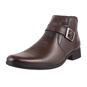 Metro Men's Brown Leather Formal Shoes-10 UK (44 EU) (19-2786)