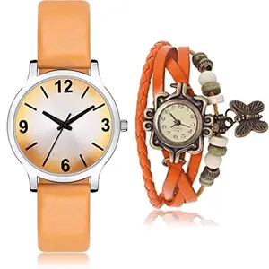 NEUTRON Diwali Analog Orange and White Color Dial Women Watch - GM354-G62 (Pack of 2)