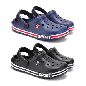 WINGSCRAFT-Lightweight Classic Clogs | Sandals |Slider Adjustable Back Strap for Men-Combo(2)_S-3015-3014-7 Black