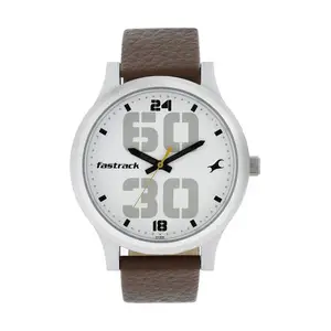 Visit the Fastrack Store Fastrack Bold Analog White Dial Men's Watch NM38051SL06/NN38051SL06