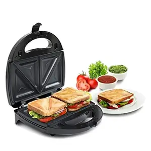 Enfogo Sandwich Maker 2 Slice Sandwich Toaster Machine Non-Stick Easy Clean 750W Triangle Cooking, Non-Stick Coating Plate