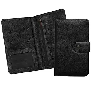 ABYS Genuine Leather Unisex Black Document Holder (8119IA-AS)