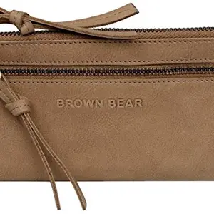 BROWN BEAR Camel Leather Women's RFID Blocking Wallet (BB018)