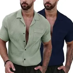Lymio Shirt for Men || Casual Regular Fit Stylish Shirt || Available in Combo Pack of 2 (D-16-23)