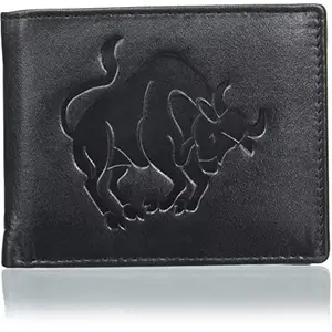 Justrack Men Dark Black Color Genuine Leather Wallet (LWM00195-JT_6)