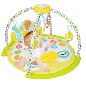 Brikipth Musical Keyboard Piano Gym Mat & Fitness Rack for Baby Boy and Girl Multi Functional and Play Musical Keyboard and Lights Kids, Suitable As Gifts For Newborn Boys And Girls (0 to 24 Month Age)