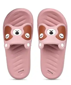 SLIPOVER Slides (Women Bunny) Slippers for Women Stylish|Comfortable|Soft|Lightweight|Anti-Skid|Slides|Lab tested|Casual|EVA Slippers|Chappals|Slides|Sandals, Womens|Girls|Color: Onion|Size: 6