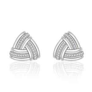 STYLISH TEENS dc jewels Attractive Cubic Zirconia Earrings For Women & Girls (Silver)