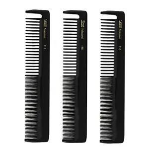Roots Hair Comb - Black - Pack of 3