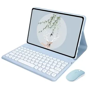 Ubervia® Keyboard Compatible with Xiaomi Redmi Pad 2022 Case 10.61 inch Touchpad Keyboard Case, Keyboard+Case+Mouse for Redmi Pad 10.61 (Blue Key case)