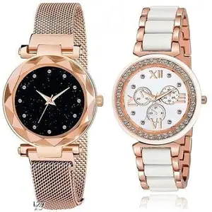 Stylish Gorgeous Combo Watch for Women(SR-687) AT-6871(Pack of-2)