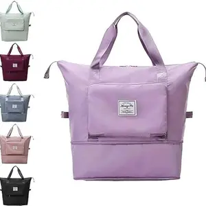 Florisca™ Travel Duffel Bag, Expandable Folding Travel Bag & Hand Bag Large Capacity, Lightweight Waterproof Multipurpose Sport Duffle Carry Overnight Luggage Bag