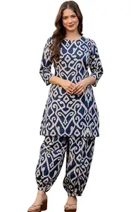 rytras Women's Pure Cotton Printed Straight Kurta Set with Palazzo Pants|Ethnic wear|Kurti Suit Set for Women