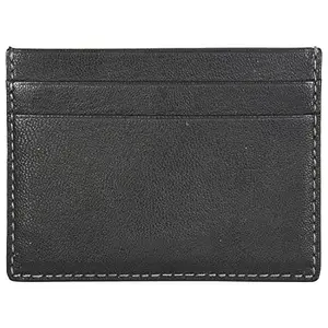 Leatherman Fashion LMN Genuine Leather Black for Unisex Size Small Card Holder 50167D (4 CC Card Slots)