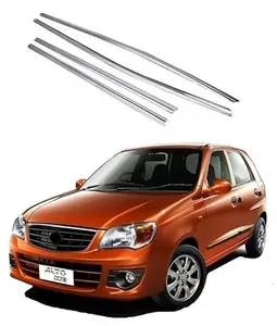 AUTOSMARTLOOK Car Lower Chrome Window Garnish for Maruti Alto K10 Type - 1 (2010-2013)
