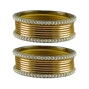 Vidhya Kangan Latest Traditional Golden Moti Brass Bangle -(banx2889) Size-2.16 For Women and Girls