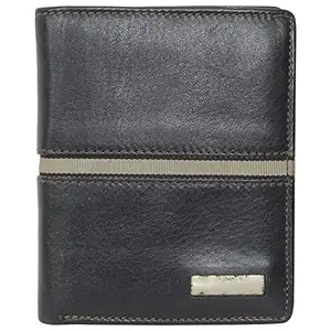 Leatherman Fashion LMN Black Genuine Leather Men Wallet (6 Card Slots)