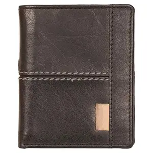 Leatherman Fashion LMN Genuine Leather Unisex Black Wallet 5 Card Slots