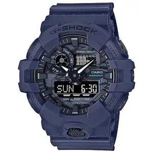 Casio G-Shock GA-700CA-2ADR Blue Analog-Digital Dial Blue Resin Strap Men's Watch Shock and 200M Water Resistant G1210