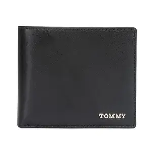Tommy Hilfiger Chapin Men Leather Global Coin Wallet - Black, No. of Card Slot : 4