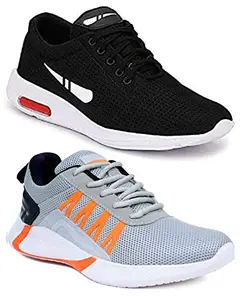 Camfoot Men's (1200-9310) Multicolor Casual Sports Running Shoes 9 UK (Set of 2 Pair)