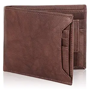 Designer Bugs Men's Genuine Leather RFID Wallet Brown