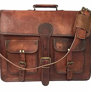 Znt bags Leather 15 Laptop Messenger Bag with Adjustable Shoulder Strap, Durable Cross Body Business Handmade Vintage Briefcase Satchel Bag, Best Gift Idea