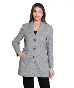 TWENTY ME Winter Wear Casual Full Sleeve Wool Blend Womes Blazer (4170GREY)